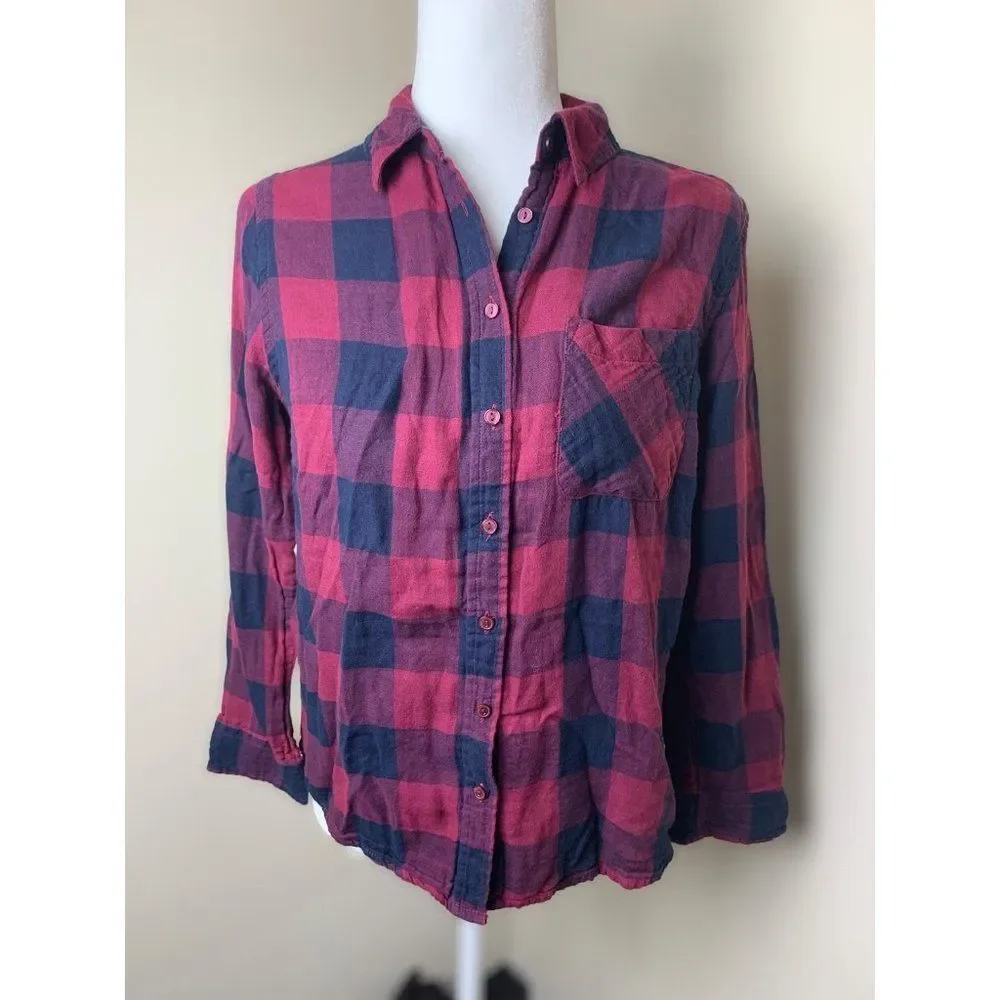 Laura Scott petite plaid button down - Picture 1 of 4
